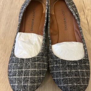 Clarks Women's Black Plaid Flats